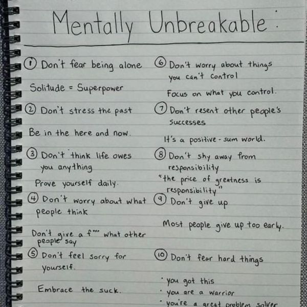 10 Secrets to Become Mentally&nbsp;Unbreakable
