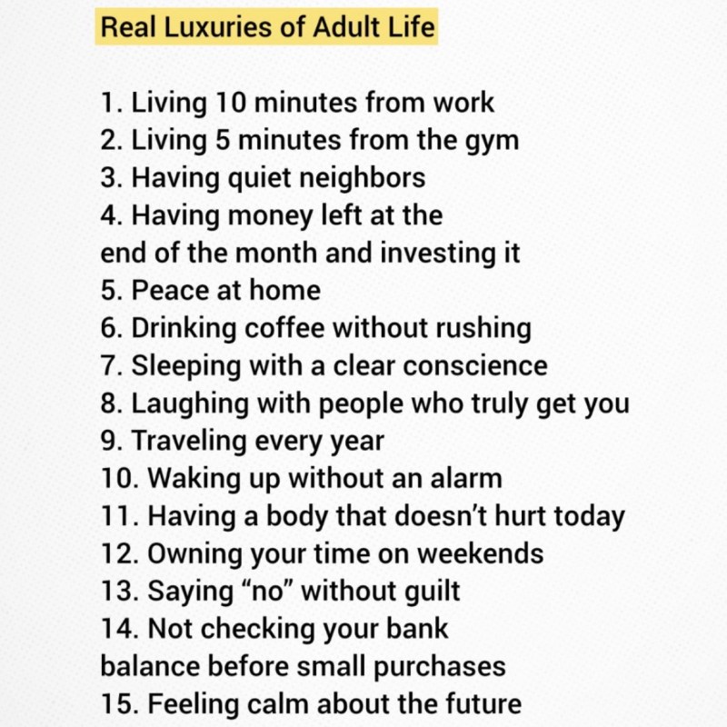 Luxuries of Life