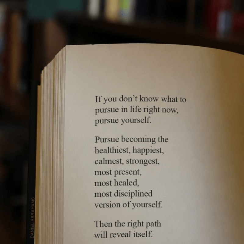 Pursue Yourself First